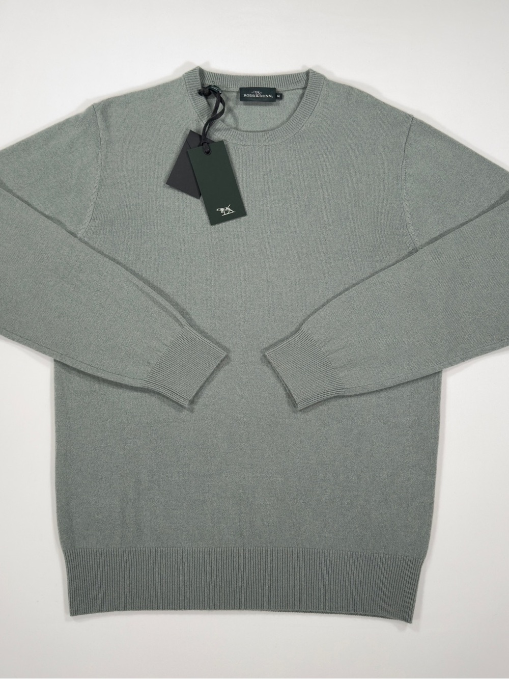 Rodd & Gunn Men's M Sage Green Wool Cashmere Blend Crew Neck Sweater NWT Mint